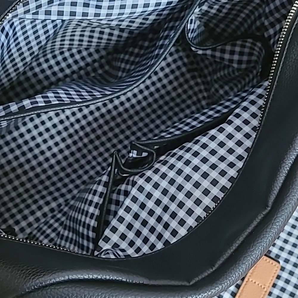 Milkmaid Black and Tan Backpack Diaper Bag - Picture 6 of 13